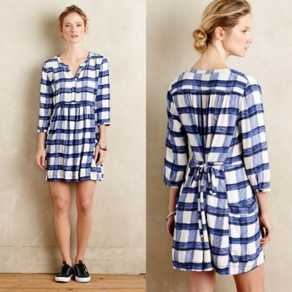 Anthropologie Dresses & Skirts - Anthropologie Maeve Devery shirtdress blue white
